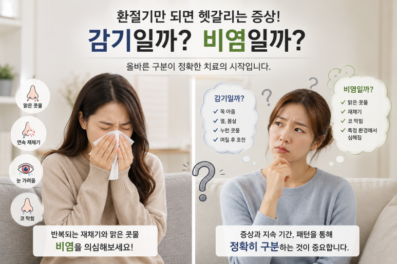 환절기 비염, 감기랑 뭐가 다를까요? 헷갈리는 분들이 많습니다 [대전알레르기비염 3탄]
